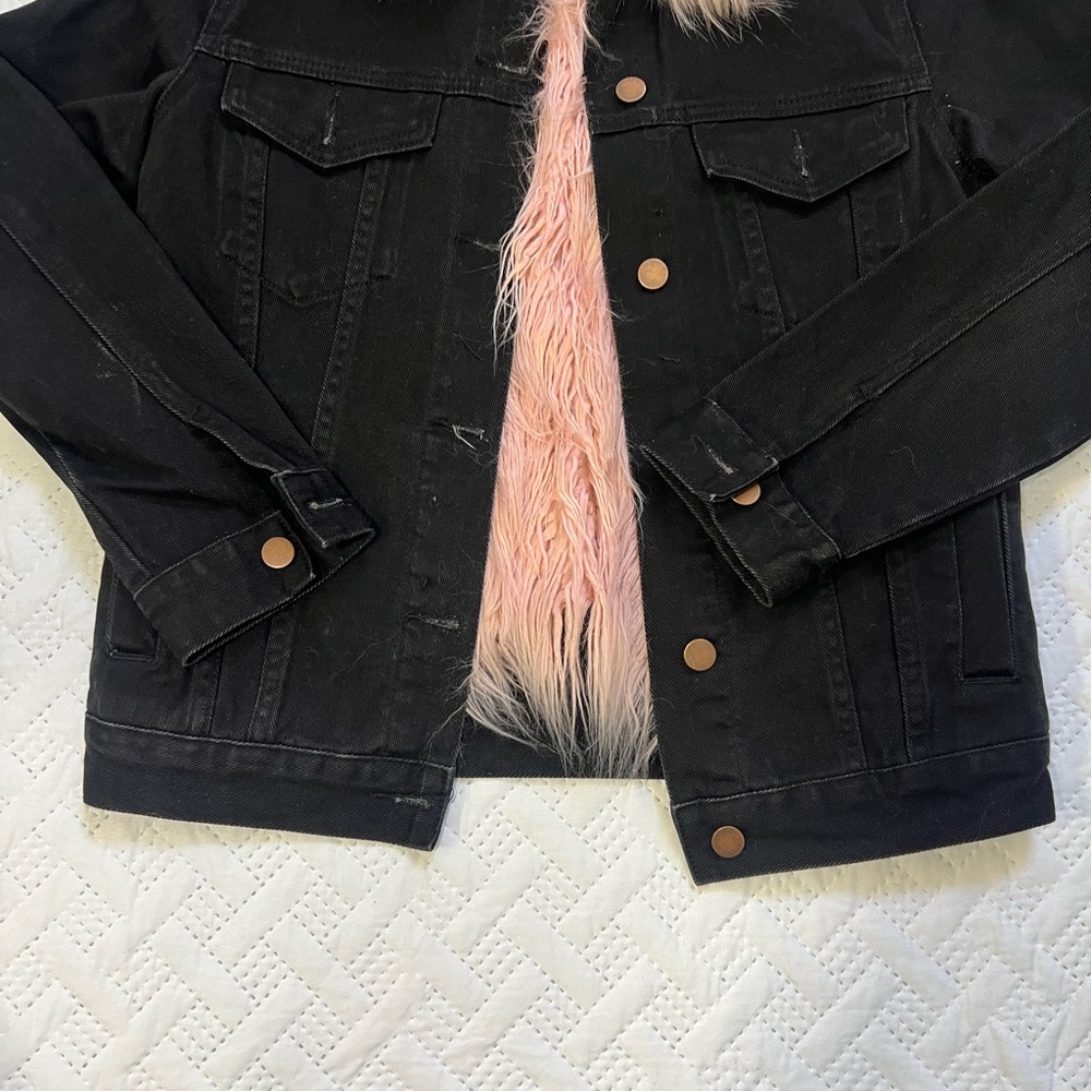 SHACI Shaggy Pink Faux Fur Jacket Size S NWOT - Picture 11 of 12